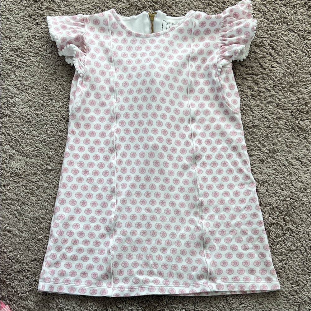 Lila & Hayes Pink Seashell Kids Ric Rac Dress